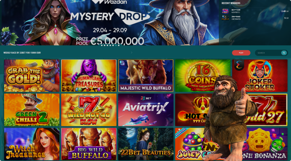 22Bet Casino Games